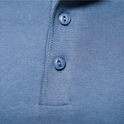 Gerwin – Men's Long Sleeve Henley T-Shirt in Piqué Cotton